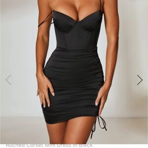 Oh Polly Black Strapless Mini Dress